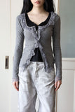 Lace slim cardigan