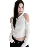 CROP HOOD OFF TOP