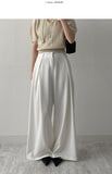 Kalin pleated wide slacks