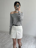 [Pants Lining!/Belt SET] Benny Pleated A-Line Mini Skirt