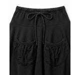 FRONT POCKET UNBAL SKIRT