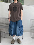 Koo Diagonal Cargo Bermuda Denim