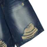 Tin Point Damage Bermuda Denim