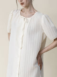 Ribbon Button Long One Piece