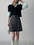 Sol Half Pleated Midi Skirt