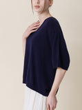 [Premium] Hammy Whole Garment Cash V-Neck Knit