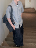 Non-fade Big Cargo Bermuda Denim