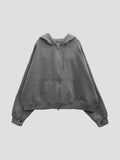 Monogram 2WAY Crop Warmer Hood Zip Up