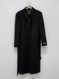 [Wool 90%] Big collar robe handmade long coat