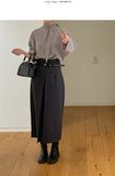 [Tie SET] Arc Raglan Round Blouse