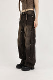 Dia rivet denim pants