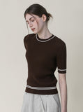 [Premium] Smith Color Matching Short Sleeve Knit