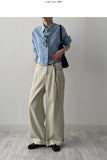 Breeze Denim Crop Shirt