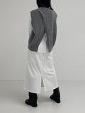 Pie pintuck banding long skirt