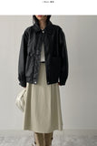 Edison Leather Overfit Blouson Jumper