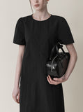 Rib Cut Button Long One Piece