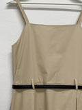 [Belt set] Pleated Bustier Long One Piece