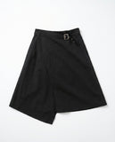 BUCKLE WRAP NYLON SKIRT