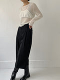 Stripe Non-Obi Bermuda Slacks