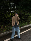 Salt Washed Cargo Denim