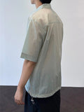 Brick Glossy Short Sleeve Overshirt