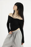 Yuje shirring crop off-shoulder tee