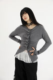 Louis wrinkle pintuck cardigan