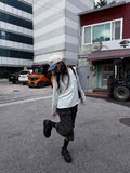 CHECK MIX FRILL SKIRT