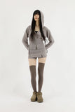 Ari snap hood zip-up