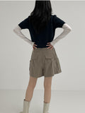 Puff wool short sleeve knit