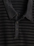 Todd Pigment Stripe Short Sleeve Collar Tee