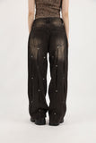 Dia rivet denim pants