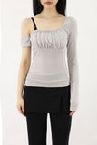 Ray Unbalance Shirring Tee