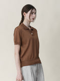 [Premium] Ete Linen Collar Short Sleeve Knit