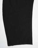 BLACK CURVED COTTON PANTS