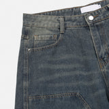Haas Double Knee Bermuda Denim