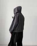 Bound Crop Hood Zip-Up