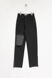 damage hole black jeans