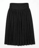 SWEAT SHIRRING MIDI SKIRT