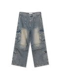 Mecha Zipper Detail Cargo Denim