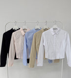 Geeks Pintuck Crop Shirt