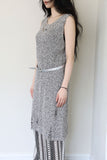 Boucle damage knit one piece