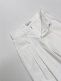 Ariel Cotton Pin-Tuck Wide Pants