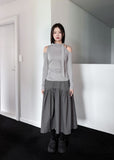 POCKET LINE COTTON SKIRT