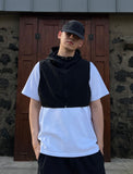 Crop Layered Hood Vest