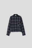 [Linen] Fortune Crop Check Shirt