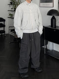 Solid Cotton Banding Cargo Pants