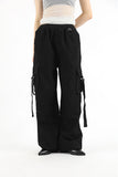Low buckle banding denim pants