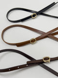 [10mm] Cowhide Chalk Gold Belt