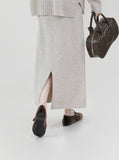 [Premium] Fair Turtleneck Whole Garment Wool Set-up Skirt